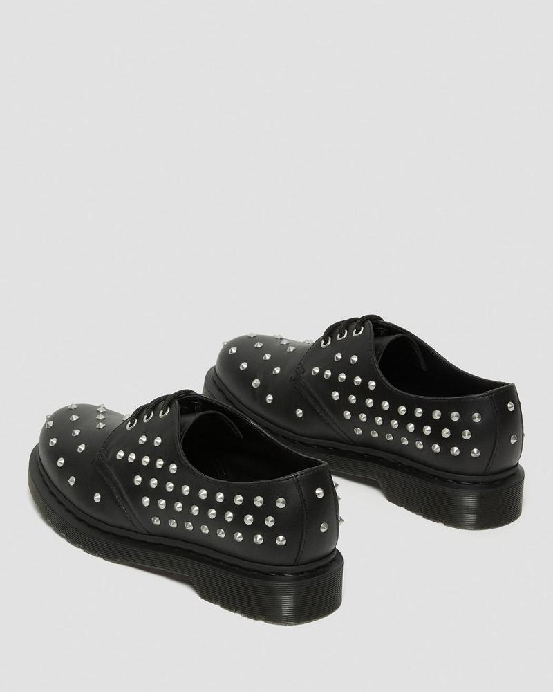 Dr Martens 1461 Stud Wanama Læder Oxford Sko Herre Sort | DK 606TCE